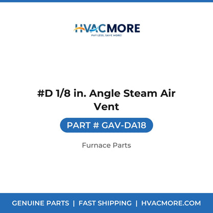 #D 1/8 in. Angle Steam Air Vent - GAV-DA18