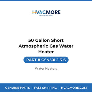50 Gallon Short Atmospheric Gas Water Heater - GSN50L2-3-6