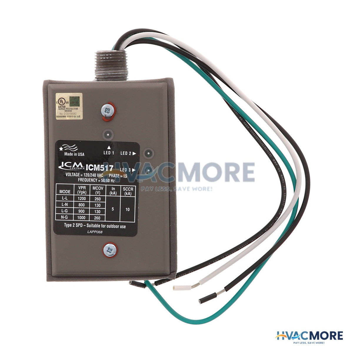 ICM Controls ICM517 Single Phase Surge Protective Device, 120/240V - ICM517
