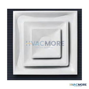 Light Commercial Insulated 2-Cone Ceiling Diffuser, No Collar - L2CXI