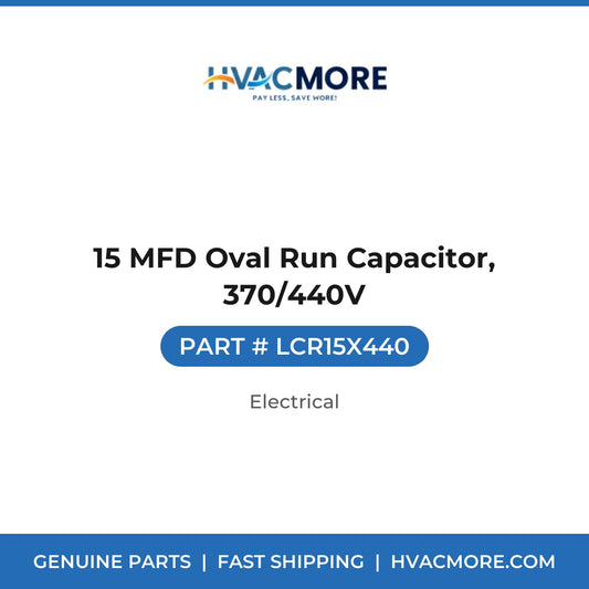 15 MFD Oval Run Capacitor, 370/440V - LCR15X440