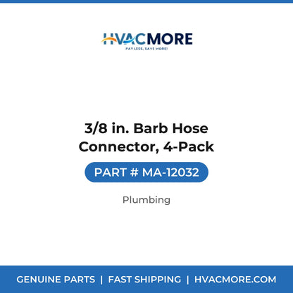 3/8 in. Barb Hose Connector, 4-Pack - MA-12032