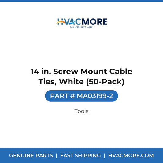 14 in. Screw Mount Cable Ties, White (50-Pack) - MA03199-2