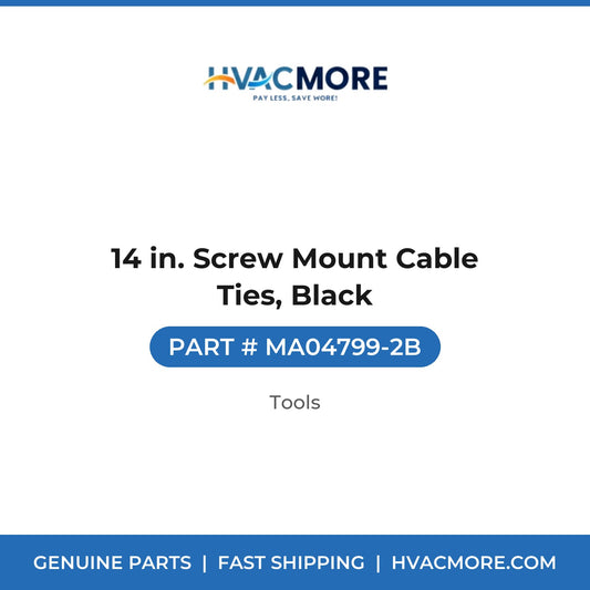 14 in. Screw Mount Cable Ties, Black - MA04799-2B