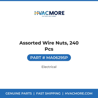 Assorted Wire Nuts, 240 Pcs - MA06295P