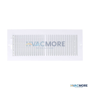 12 in. x 4 in. 2-Way Sidewall/Ceiling Register, White - MFSCR124W2