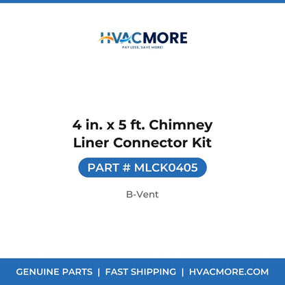 4 in. x 5 ft. Chimney Liner Connector Kit - MLCK0405