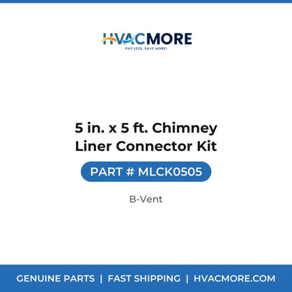 5 in. x 5 ft. Chimney Liner Connector Kit - MLCK0505