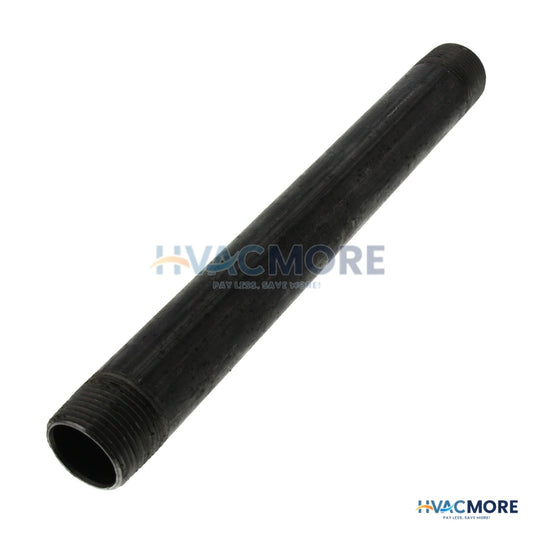 Everflow 1 in. x 11 in. Black Steel Nipple - NPBL1011