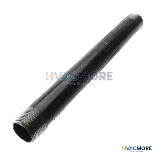 Everflow 1 in. x 12 in. Black Steel Nipple - NPBL1012