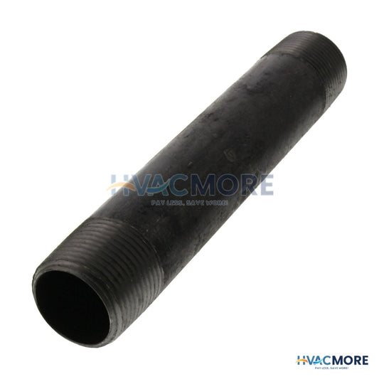Everflow 1 in. x 7 in. Black Steel Nipple - NPBL1070