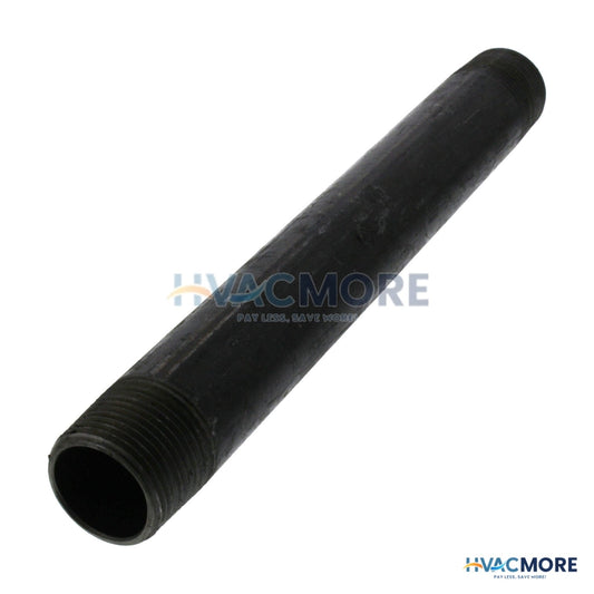 Everflow 1 in. x 8 in. Black Steel Nipple - NPBL1080
