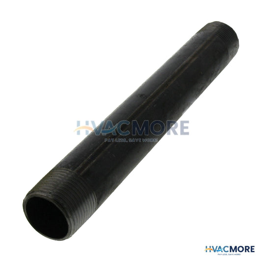 Everflow 1 in. x 9 in. Black Steel Nipple - NPBL1090
