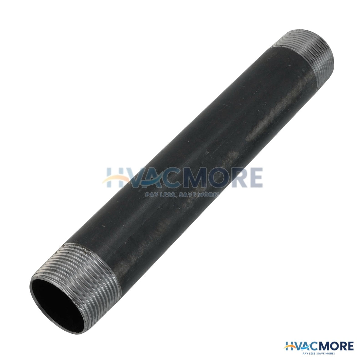 Everflow 1-1/4 in. x 10 in. Black Steel Nipple - NPBL1110