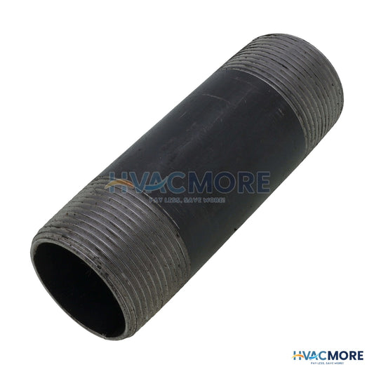 Everflow 1-1/4 in. x 4-1/2 in. Black Steel Nipple - NPBL1145