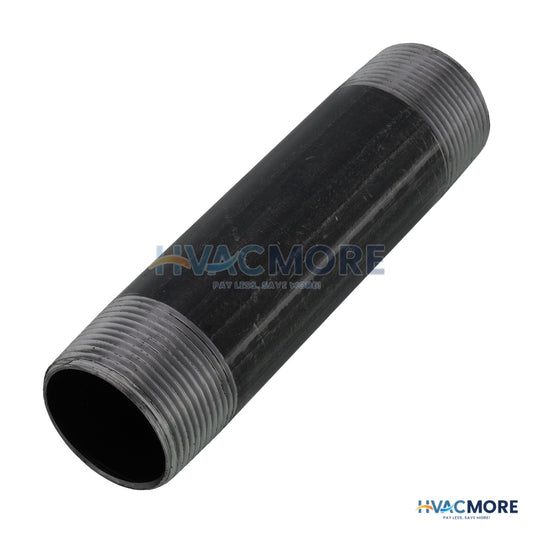 Everflow 1-1/4 in. x 6 in. Black Steel Nipple - NPBL1160