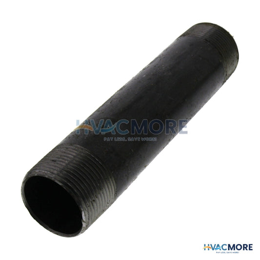 Everflow 1-1/4 in. x 7 in. Black Steel Nipple - NPBL1170