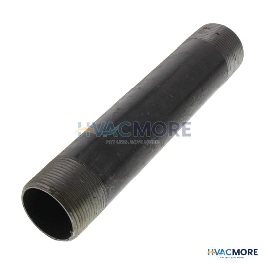 Everflow 1-1/4 in. x 8 in. Black Steel Nipple - NPBL1180
