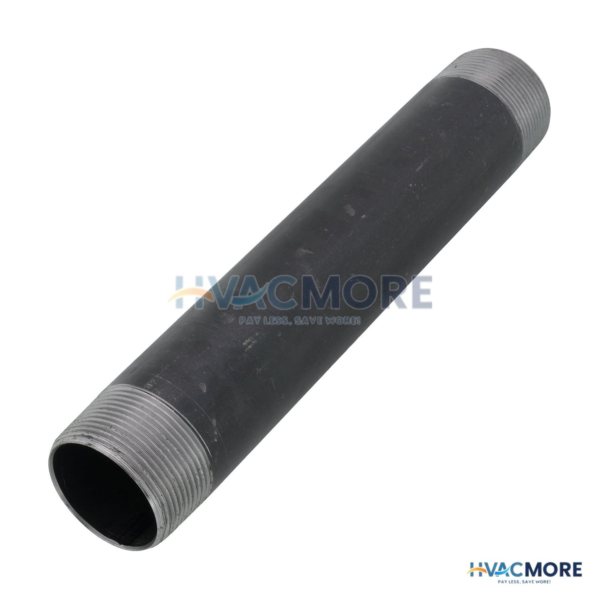 Everflow 1-1/2 in. x 10 in. Black Steel Nipple - NPBL1510