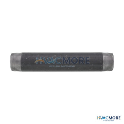 Everflow 1-1/2 in. x 10 in. Black Steel Nipple - NPBL1510