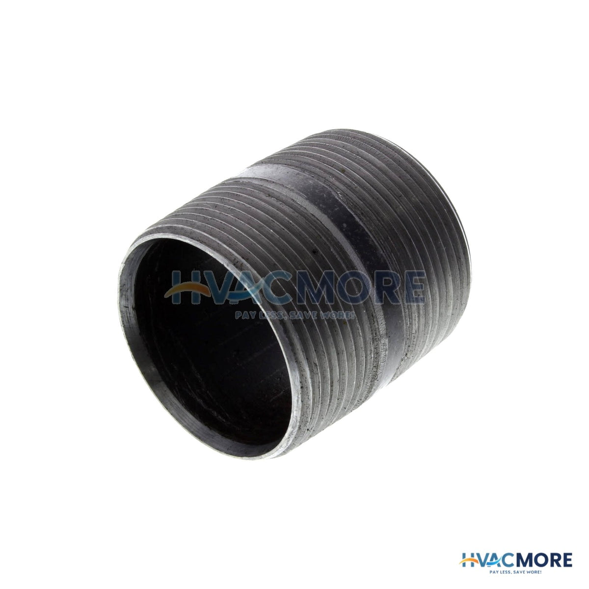 Everflow 1-1/2 in. x 2-1/2 in. Black Steel Nipple - NPBL1525