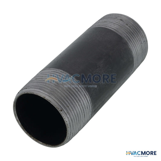 Everflow 1-1/2 in. x 4-1/2 in. Black Steel Nipple - NPBL1545