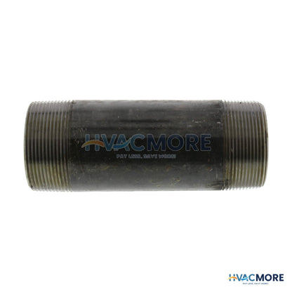 Everflow 2 in. x 6 in. Black Steel Nipple - NPBL2060