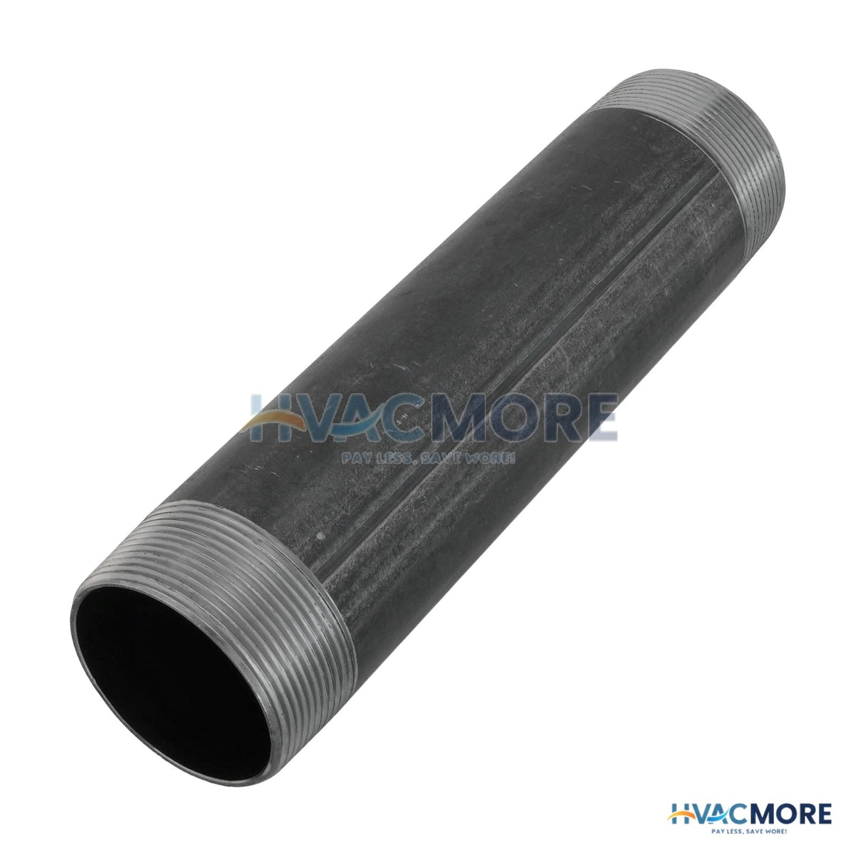 Everflow 2 in. x 9 in. Black Steel Nipple - NPBL2090