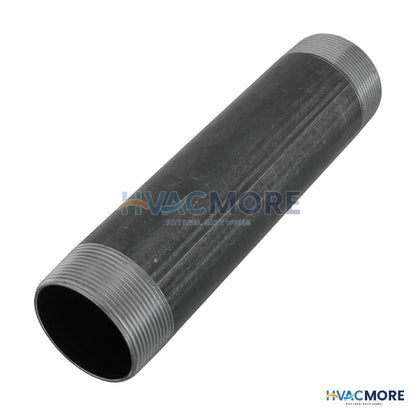 Everflow 2 in. x 9 in. Black Steel Nipple - NPBL2090