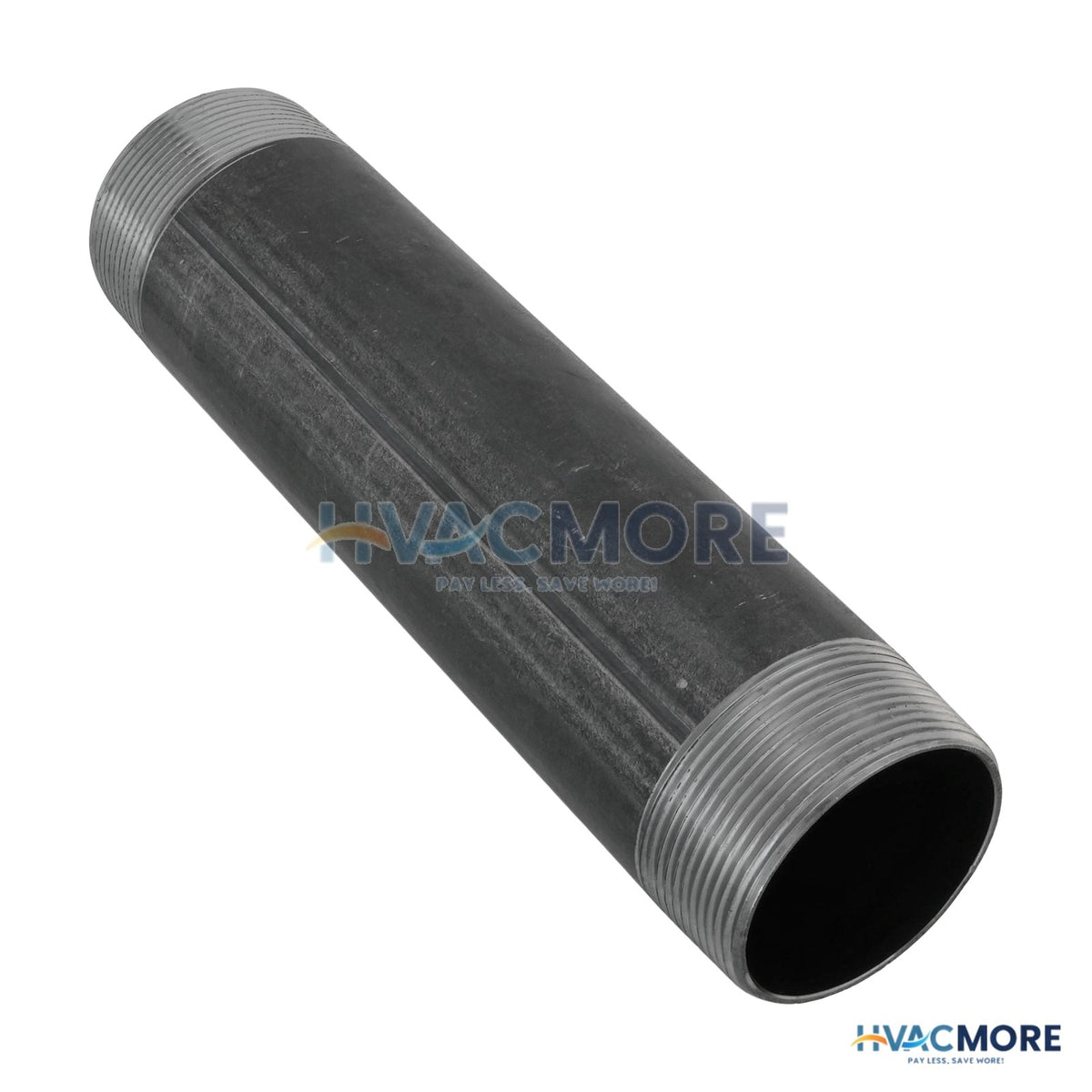 Everflow 2 in. x 9 in. Black Steel Nipple - NPBL2090