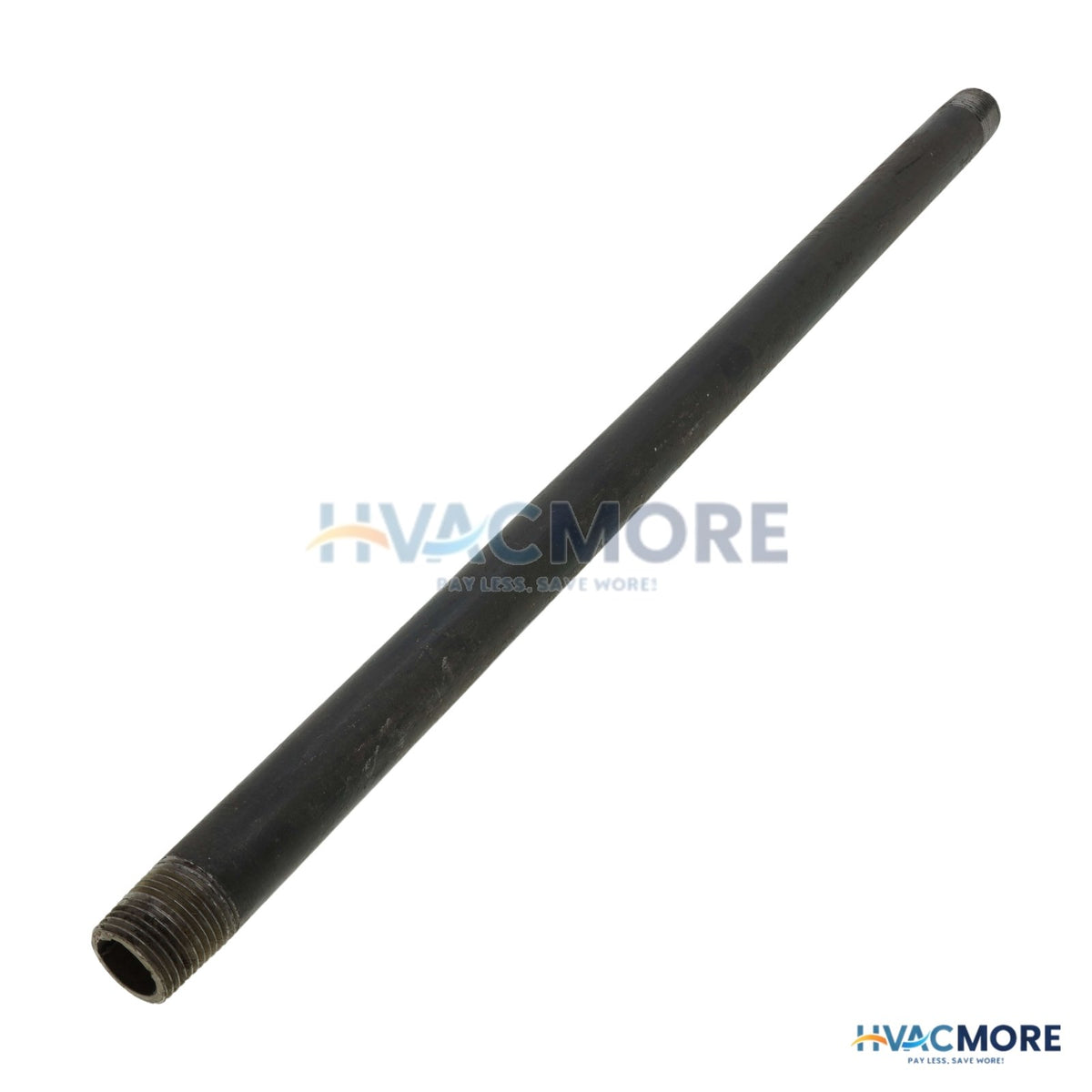 Everflow 1/2 in. x 18 in. Black Steel Pre-Cut Pipe, Threaded - PCBL1218