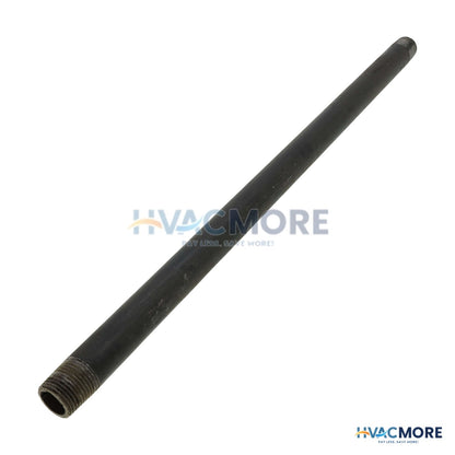Everflow 1/2 in. x 18 in. Black Steel Pre-Cut Pipe, Threaded - PCBL1218