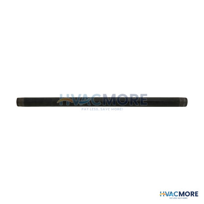 Everflow 1/2 in. x 18 in. Black Steel Pre-Cut Pipe, Threaded - PCBL1218