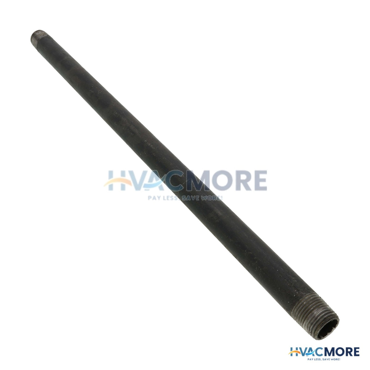 Everflow 1/2 in. x 18 in. Black Steel Pre-Cut Pipe, Threaded - PCBL1218