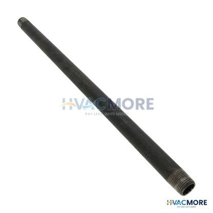 Everflow 1/2 in. x 18 in. Black Steel Pre-Cut Pipe, Threaded - PCBL1218