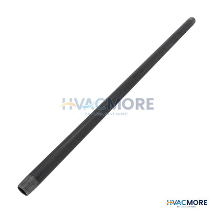 Everflow 1/2 in. x 24 in. Black Steel Pre-Cut Pipe, Threaded - PCBL1224