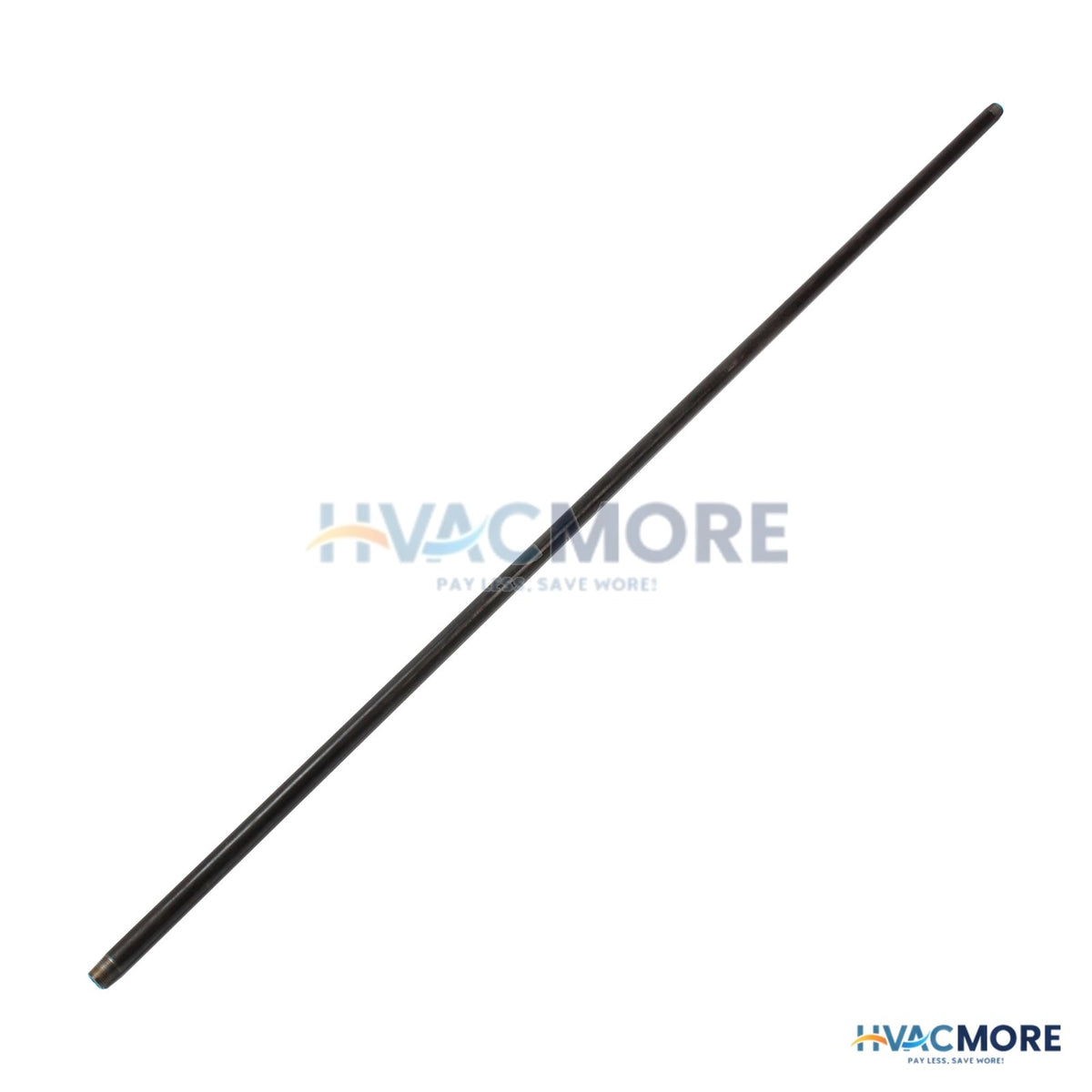 Everflow 1/2 in. x 60 in. Black Steel Pre-Cut Pipe, Threaded - PCBL1260