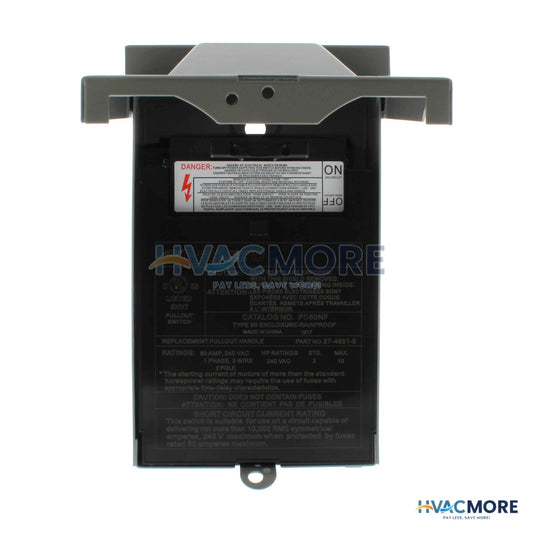 Packard 60A Non-Fused A/C Disconnect, NEMA 3R - PD60NF