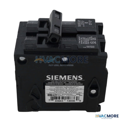 Siemens QP 2-Pole Plug-In Circuit Breaker, 20A 120/240V - Q220