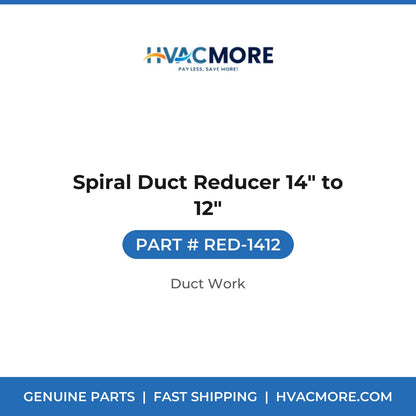 Spiral Duct Reducer 14" to 12" - RED-1412