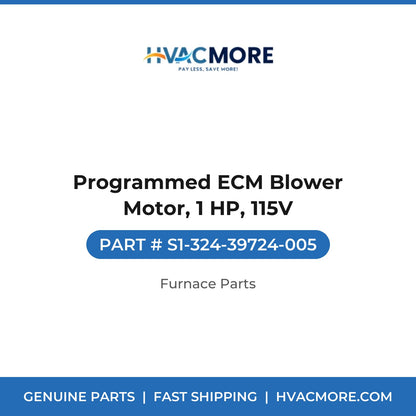 Programmed ECM Blower Motor, 1 HP, 115V - S1-324-39724-005
