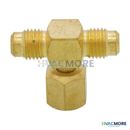 Supco Brass Tee, 1/4 in. Male Flare x 1/4 in. Male Flare x Female Flare Branch - SF9603