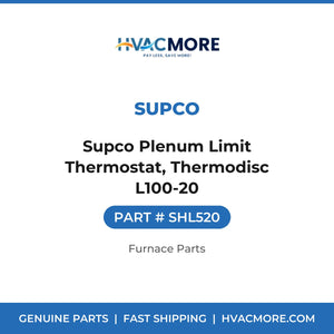 Supco Plenum Limit Thermostat, Thermodisc L100-20 - SHL520