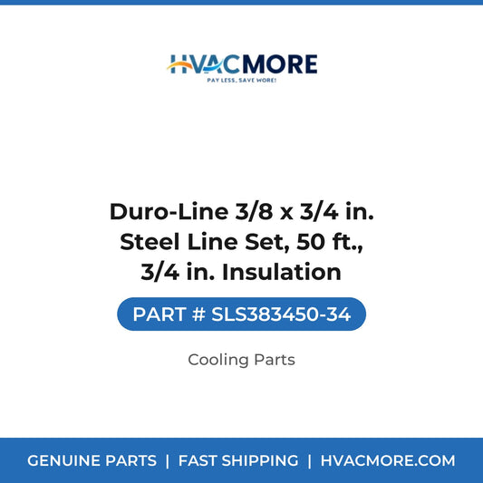 Duro-Line 3/8 x 3/4 in. Steel Line Set, 50 ft., 3/4 in. Insulation - SLS383450-34