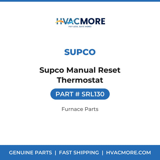 Supco Manual Reset Thermostat - SRL130