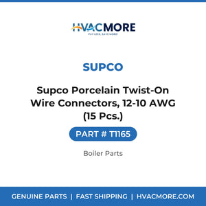 Supco Porcelain Twist-On Wire Connectors, 12-10 AWG (15 Pcs.) - T1165
