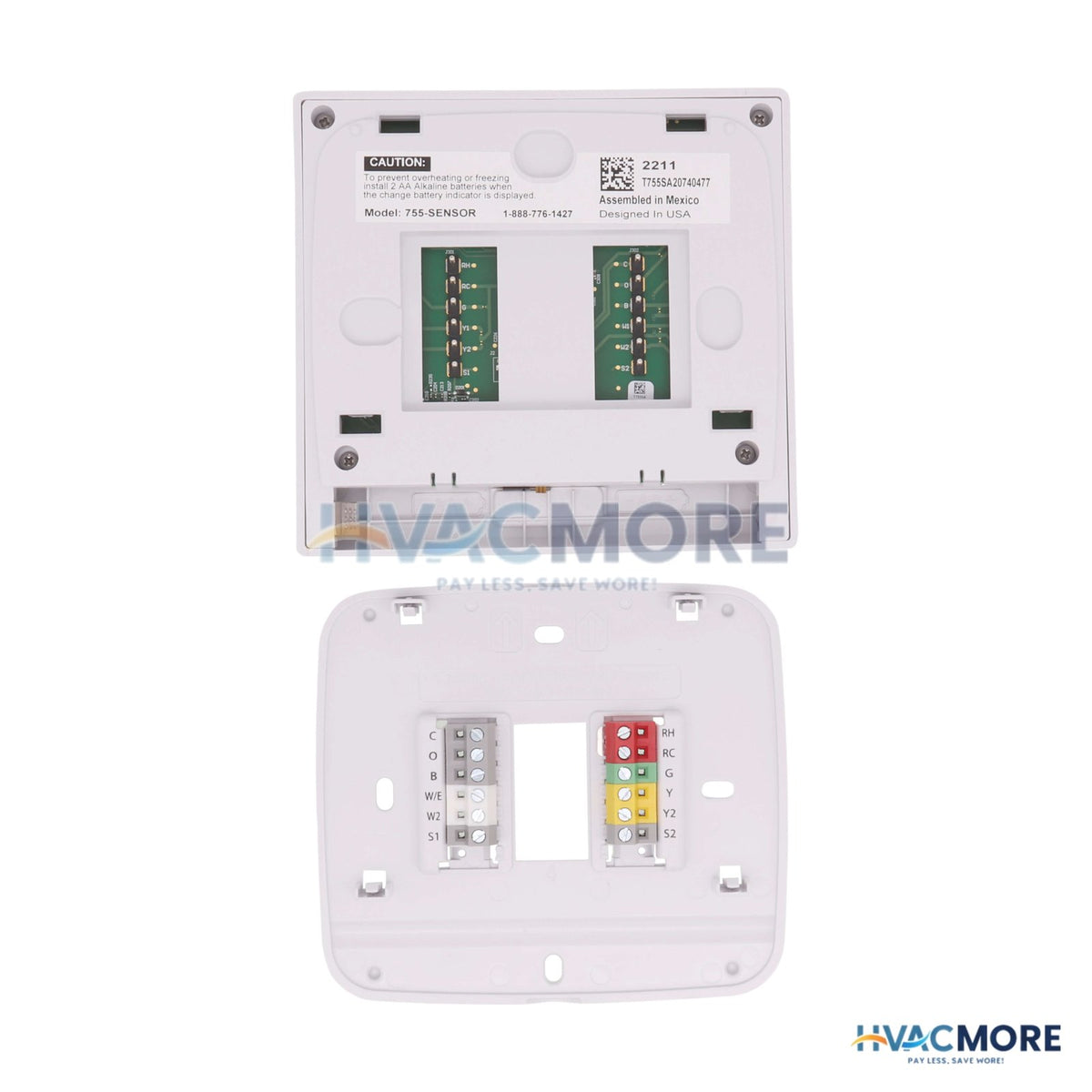 Pro1 IAQ T755S Programmable Thermostat, 3H/2C Heat Pump, 2H/2C Conventional - T755S
