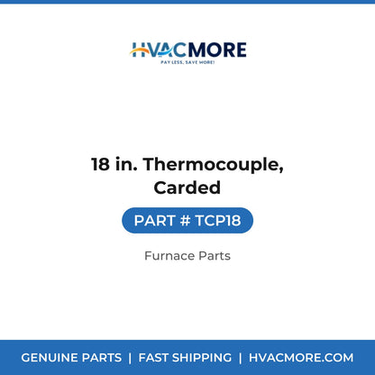 18 in. Thermocouple, Carded - TCP18