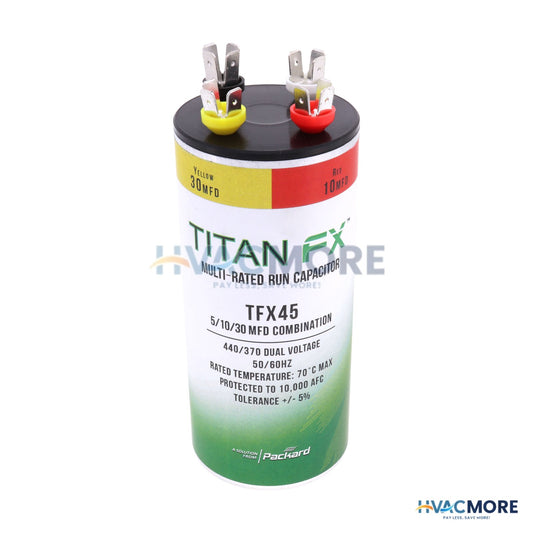 Titan FX 45 MFD Total Round Multi-Rated Run Capacitor, 440/370V - TFX45