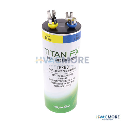 Titan FX 60 MFD Total Round Multi-Rated Run Capacitor, 440/370V - TFX60